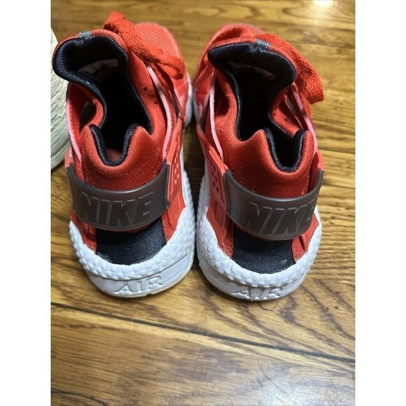 ?nike Air Huarache Men’s Habanero Red & White Athletic Running Shoes Size 9 main image 4
